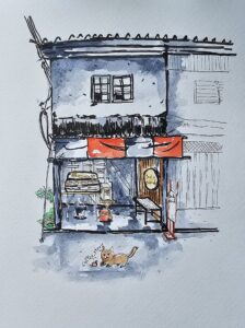 วาดรูปร้านกาแฟ